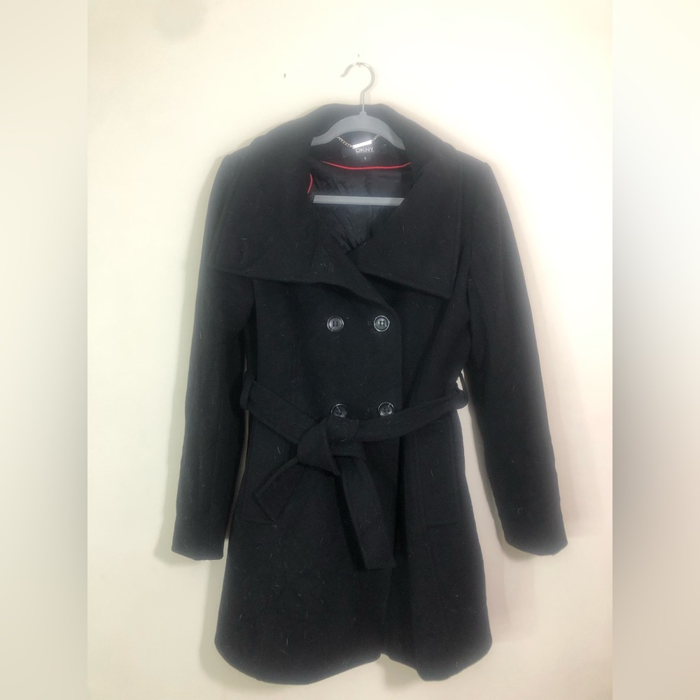 DKNY Black peacoat 8